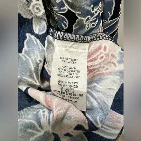 SJS Short Sleeve Floral Wrap Dress Size L - Picture 9 of 11